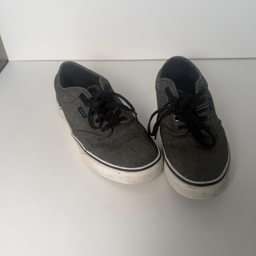 Vans Atwood Charcoal Gray Canvas Low Top Skate Shoes Mens 7 Womens 8.5